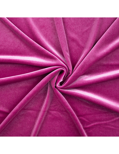 Tissu, Velours Kitty Ras, Cyclamen, Laize 150 cm, 90% Polyester 10% Spandex 250g/m²