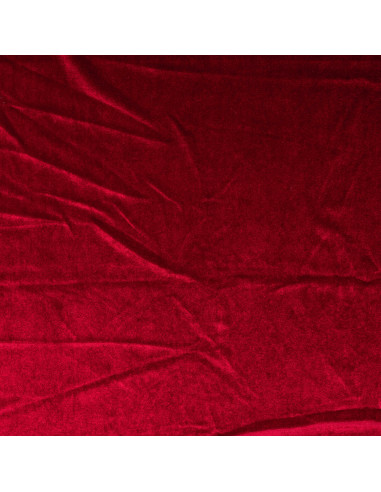 Tissu, Velours Kitty Uni, Rouge, Laize 150 cm, 90% Polyester 10% Spandex 250g/m²