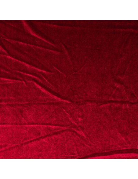 Tissu, Velours Kitty Uni, Rouge, Laize 150 cm, 90% Polyester 10% Spandex 250g/m²