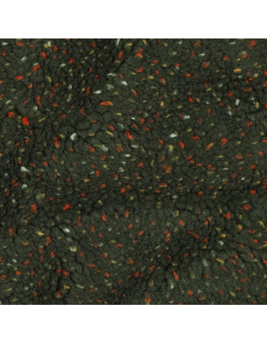 Lainage teddy, vert kaki