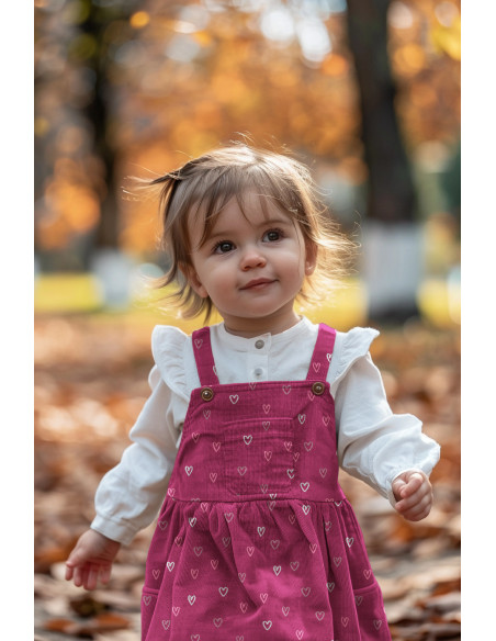 Velours milleraies, cœurs