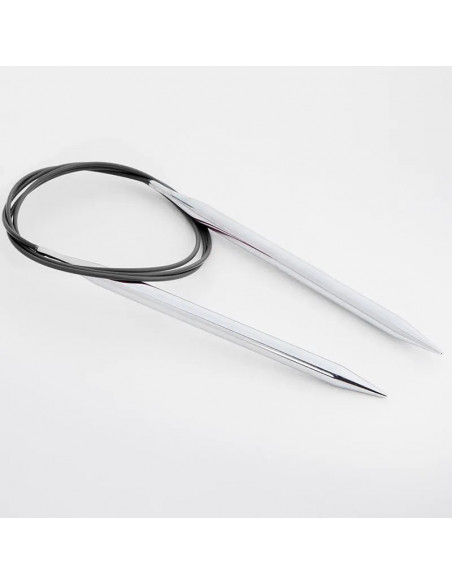 Aiguilles à tricoter circulaires, Nova metal, 50cm, Ø 6mm, gris