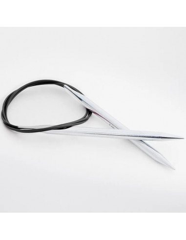 Aiguilles à tricoter circulaires, Nova metal, 50cm, Ø 7mm, gris