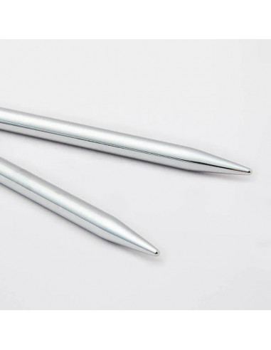 Aiguilles à tricoter circulaires, interchangeables, Nova metal, Ø 7mm, gris