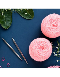 Aiguilles à tricoter circulaires, interchangeables, Nova metal, Ø 7mm, gris 2