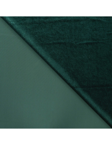 Tissu, Velours Kitty Ras, Vert Sapin, Laize 150 cm, 90% Polyester 10% Spandex 250g/m²