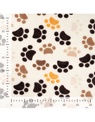 Polaire doudou, pattes de chiens