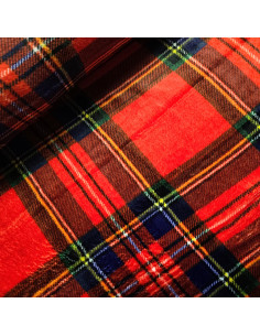 Polaire doudou, écossais, rouge