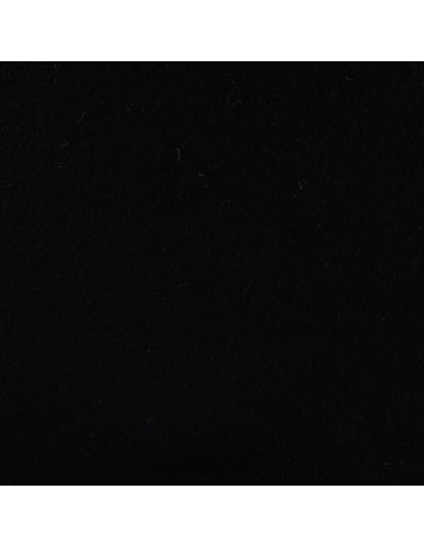 Tissu, Laine Bouillie Unie, Noir Intense, Laize 140 cm, 100% Laine 400g/m²
