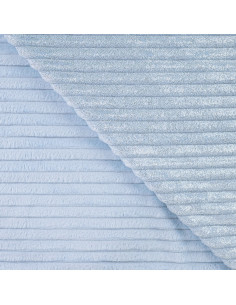 Polaire doudou binky, glitter, côtelée, bleu clair 2