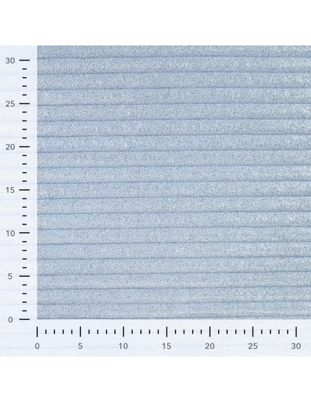 Tissu, Polaire Doudou Binky Côtelée Glitter, Bleu Ciel, Laize 150 cm, 100% Polyester 300g/m²