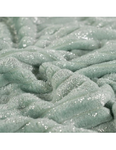 Polaire doudou binky, glitter, côtelée, vert clair 2