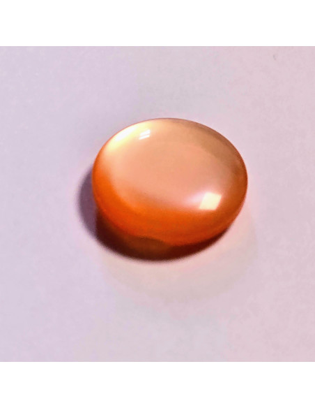 Bouton polyester à tunnel, 18mm, rond, orange