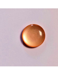 Bouton polyester à tunnel, 18mm, rond, orange