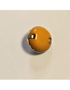 Bouton polyester à tunnel, 20mm, rond, orange 2