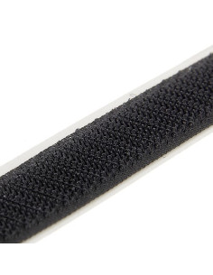 Auto-agrippant adhésif, coté crochets, 20mm, noir