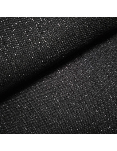 Tissu, Lainage Façon Chanel, Noir Profond, Laize 140 cm, 100% Laine Vierge
