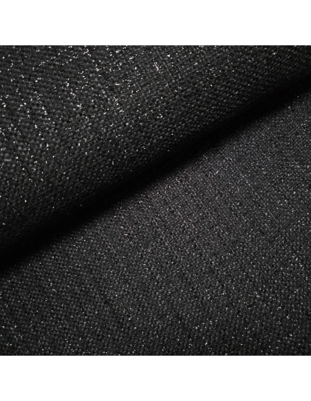 Tissu, Lainage Façon Chanel, Noir Profond, Laize 140 cm, 100% Laine Vierge