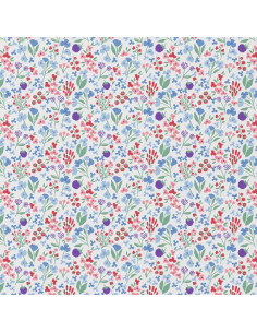 Cretonne de coton, fleurs