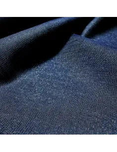 Tissu, Chambray Sparkling, Bleu Jean Scintillant, Laize 140 cm, 66% Coton 140g/m²