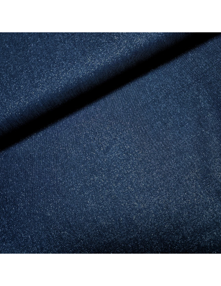 Tissu, Chambray Sparkling, Bleu Jean Scintillant, Laize 140 cm, 66% Coton 140g/m²