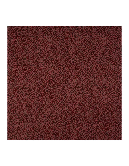 Tissu, Popeline de Coton Léopard, Terra Cotta, Laize 150 cm, 100% Coton 130g/m²