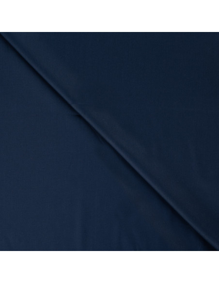 Tissu, Satin de Coton Uni, Bleu Marine, Laize 150 cm, 100% Coton 115g/m²
