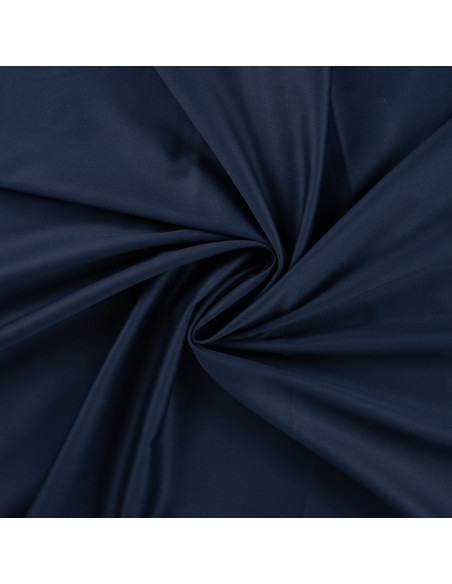 Tissu, Satin de Coton Uni, Bleu Marine, Laize 150 cm, 100% Coton 115g/m²