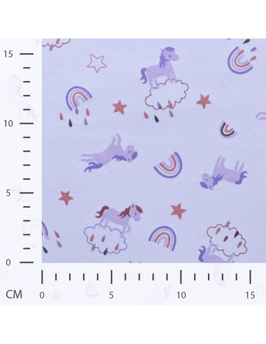 Sweat envers fourrure, cheval et arc-en-ciel