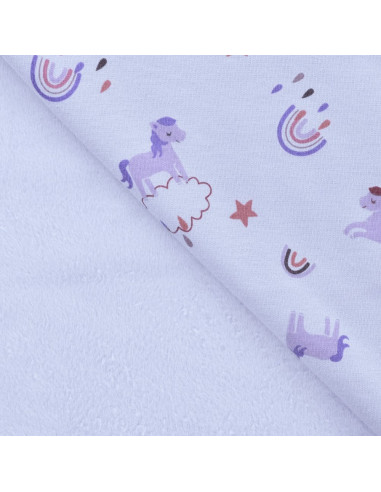 Sweat envers fourrure, cheval et arc-en-ciel