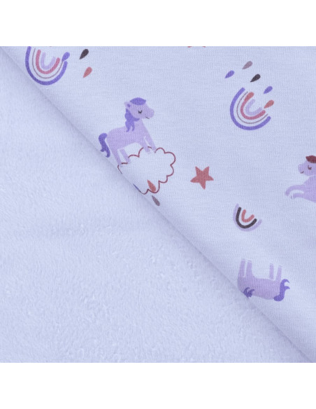 Sweat envers fourrure, cheval et arc-en-ciel