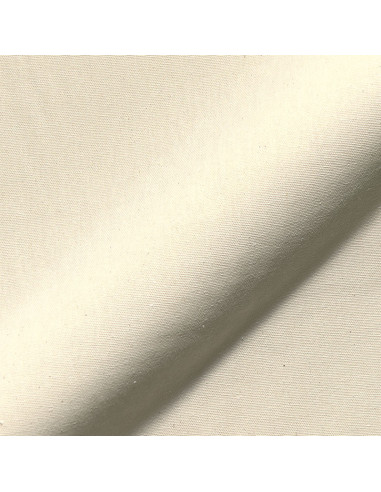 Tissu, Demi-Natté Aspect Lin Uni, Naturel, Laize 140 cm, 80% Coton 20% Polyester 205g/m²