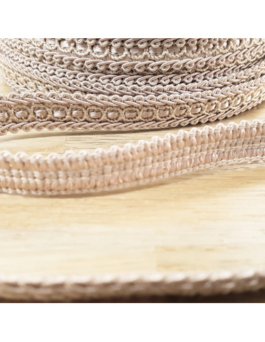 Galon robe lurex, 12mm, beige