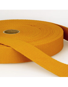 Sangle coton, 30mm, jaune moutarde