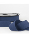 Ruban sergé coton, 30mm, bleu marine