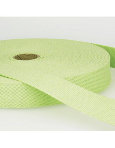 Sangle coton, 30mm, vert clair