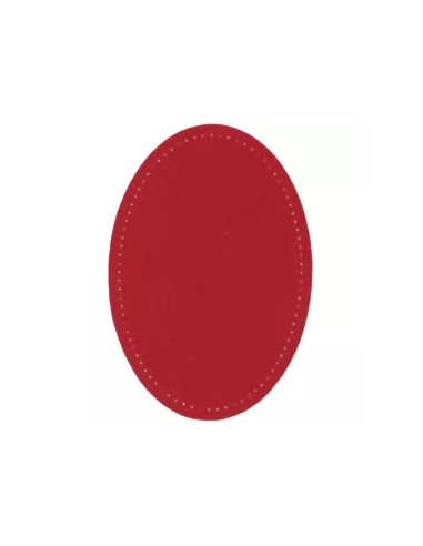 Renforts imitation daim, thermocollant, 9,5 x 14,5 cm, rouge