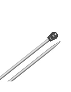 Aiguilles à tricoter à boule, aluminium, 35cm, Ø7mm, gris 2