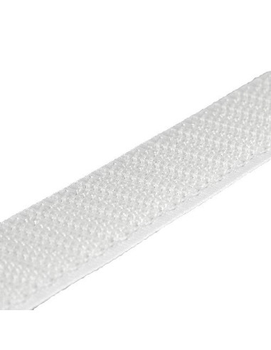 Auto-agrippant à coudre, coté crochets, 20mm, blanc