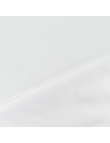 Tissu, Batiste de Coton Unie, Blanc Pur, Laize 150 cm, 100% Coton 70g/m²