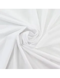 Tissu, Batiste de Coton Unie, Blanc Pur, Laize 150 cm, 100% Coton 70g/m²