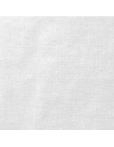 Tissu, Organdi de Coton Uni, Blanc, Laize 150 cm, 100% Coton 45g/m²