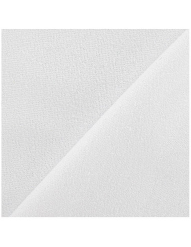 Tissu, Alèse Imperméable Éponge, Blanc, Laize 195 cm, Protection Literie Coton Polyester Enduit PU