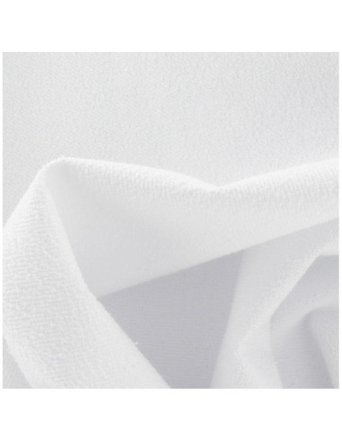 Tissu, Alèse Imperméable Éponge, Blanc, Laize 195 cm, Protection Literie Coton Polyester Enduit PU