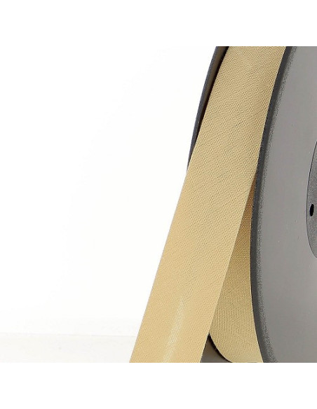 Biais tout textile, polycoton, 20mm, sable