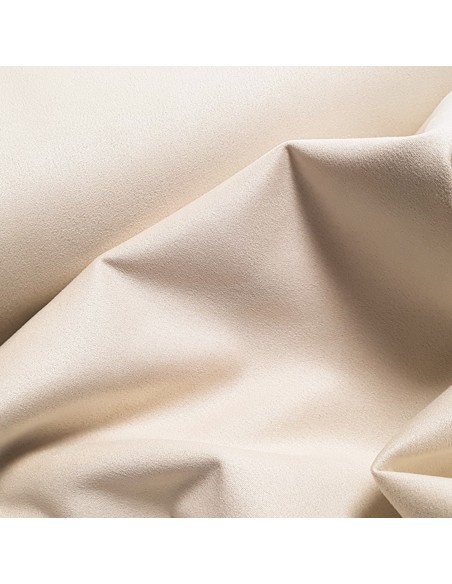 Tissu, Suédine Scuba Unie, Écru, Laize 150 cm, 96% Polyester 4% Spandex 280g/m²