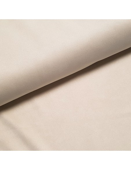 Tissu, Suédine Scuba Unie, Écru, Laize 150 cm, 96% Polyester 4% Spandex 280g/m²