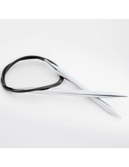 Aiguilles à tricoter circulaires, Nova metal, 60cm, Ø 2mm, gris