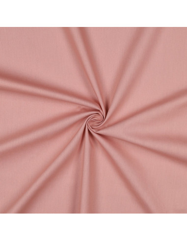 Tissu, Popeline Unie, Vieux Rose, Laize 150 cm, 100% Coton 195g/m²