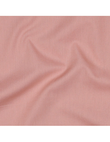 Popeline de coton unie, vieux rose